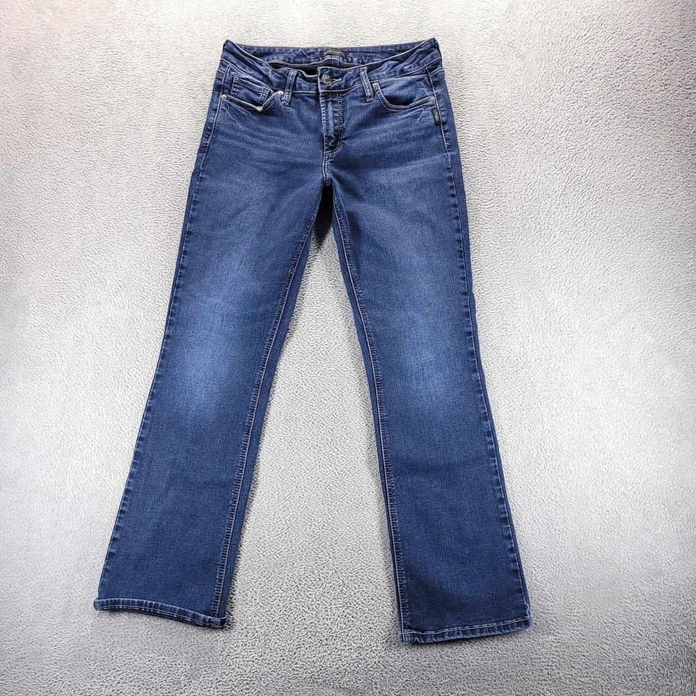 Silver Jeans Womens 31 Blue Suki Slim Boot Bootcut Mid Rise‎ Stretch Denim